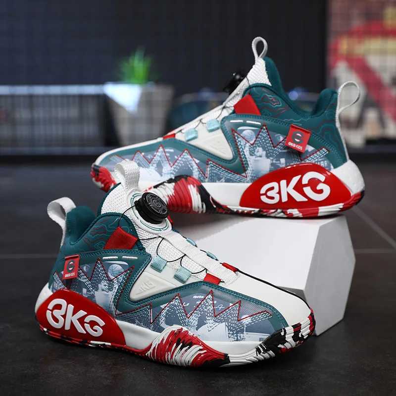 Brand childrens shoes anti slip breathable basketball shoes childrens sports shoes W250324