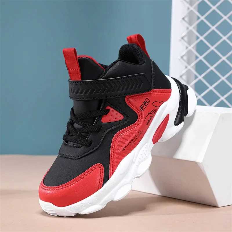 2025 Brand Childrens Running Shoes Boys Anti slip Basketball Sports Shoes Leather Waterproof Childrens Leisure Hiking Sports Shoes W250324