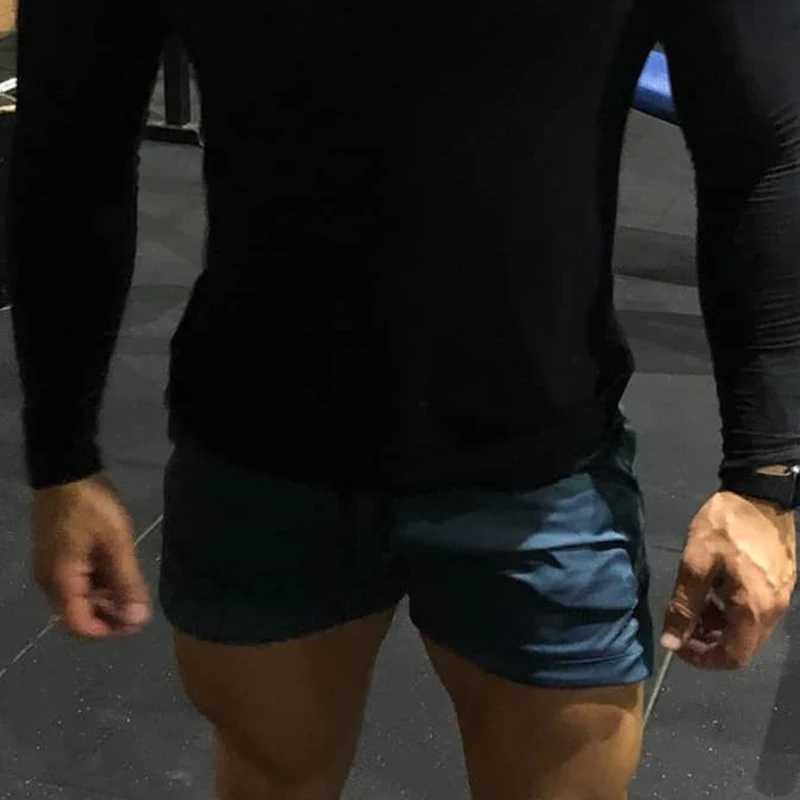 Mens Fitness Training Shorts Mens Sports and Leisure Clothing Fitness Training Grid Running Quick Drying Compression Shorts W250324