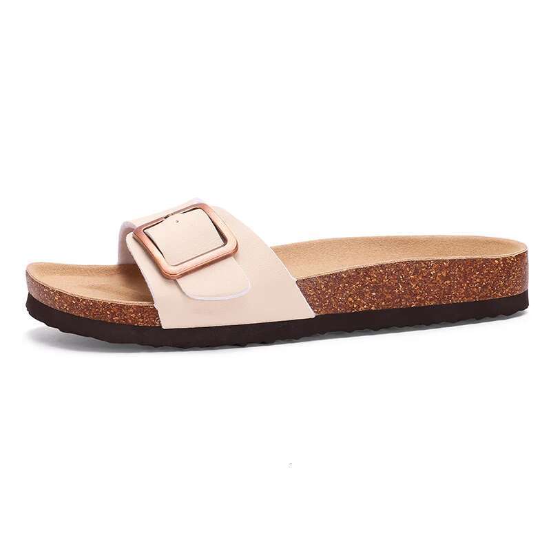 Summer Comwarm Women's Clogs Sandals Cork Footbed Flat Slippers Fashion Flip ps Women Outdoor Beach Shoes With Arch Support