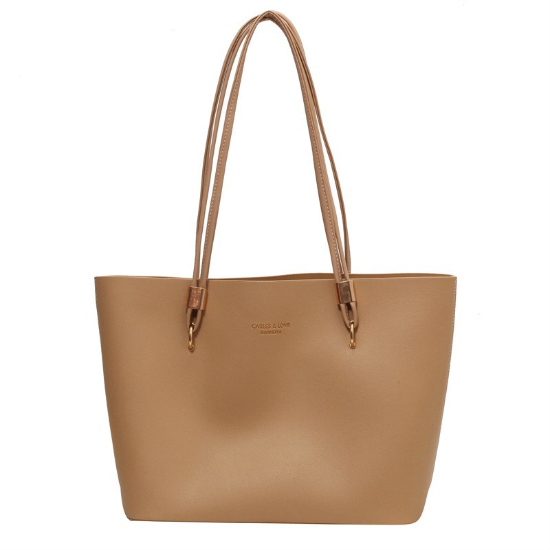 Free shipping Women's Tote bag Large capacity solid color simple shoulder bag casual all-in-one underarm bag 2025s