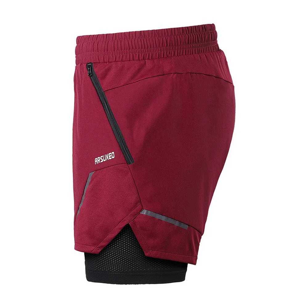 ARSUHEO Mens Running Sprint Gym Training Sprint 2 Sprint Long Inner Lining Fast Drying and Breathable W250324