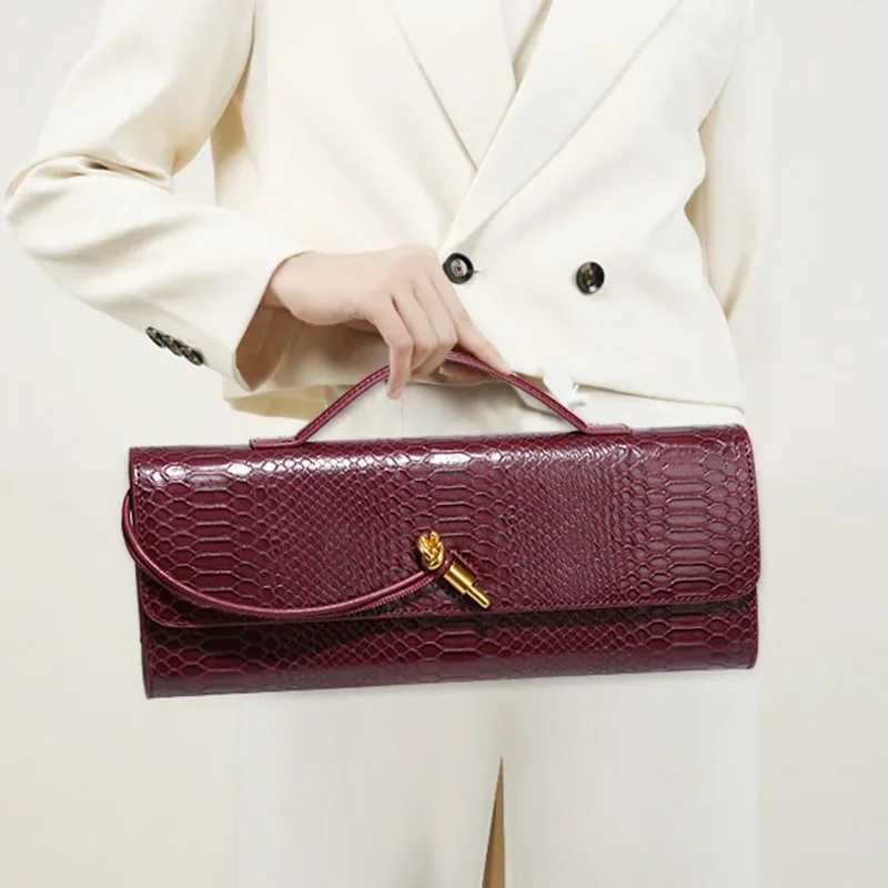 Design Womens Evening Handbag Long Wallet Crocodile Pattern Cross Shoulder Bag Fashion Set Z250324