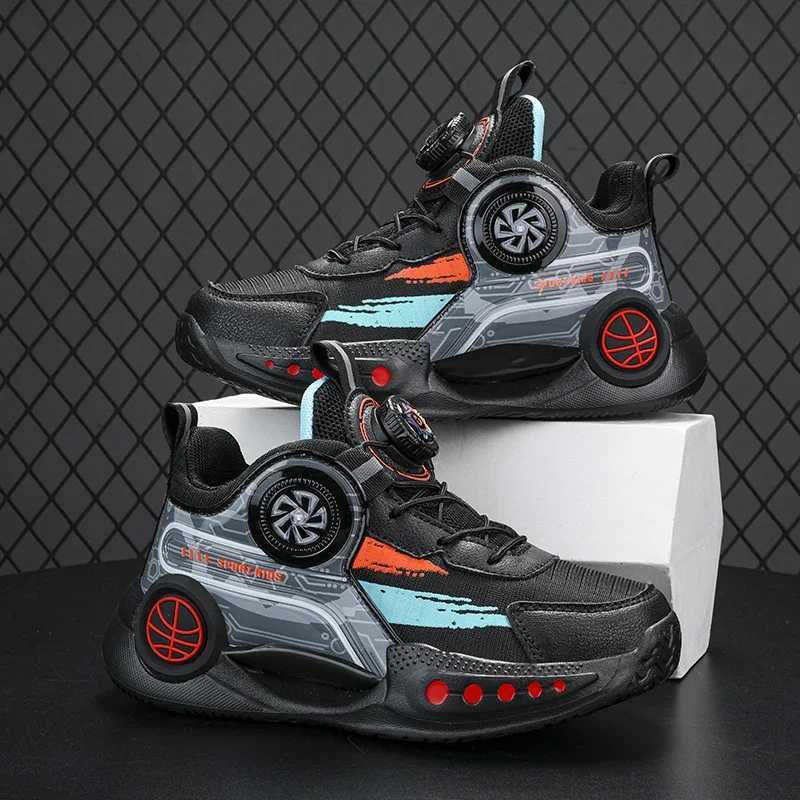 Brand childrens shoes boys basketball shoes childrens casual sports shoes black boys sports shoes outdoor running sports shoes W250324