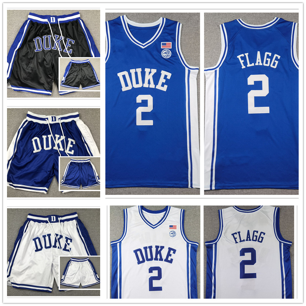 Men 2025 Duke College Blue Devils NCAA Basketball Jersey 2 Cooper Flagg Sports Shorts with Pocket Stitched Embroidery