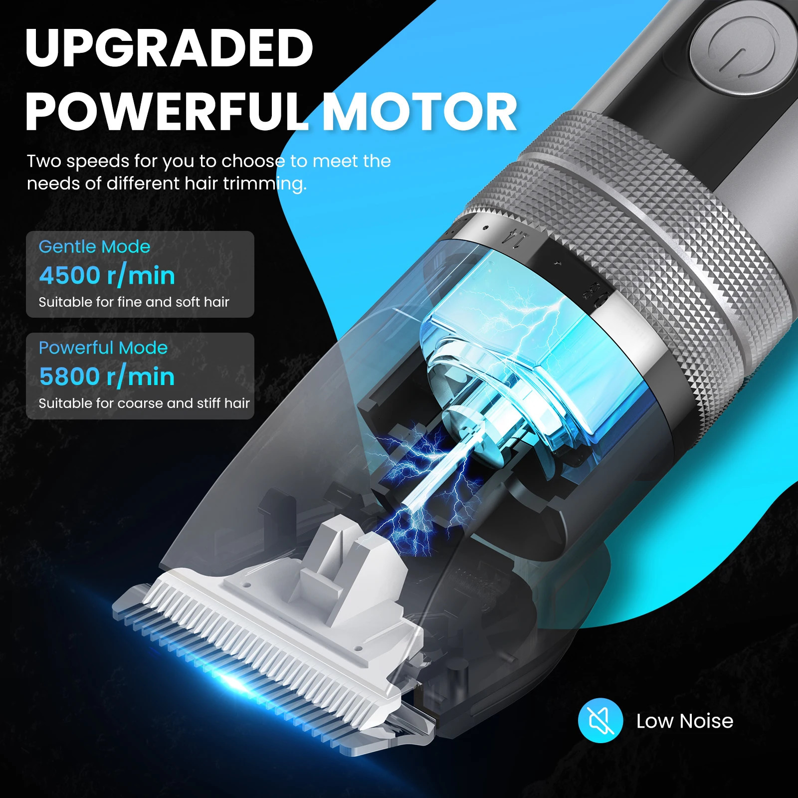 Mens Hair Clippers Professional Kit 5-gear Adjustable Hair Electric Trimmers For Men Adults Kids Cordless Hair Cutting Machine 250324