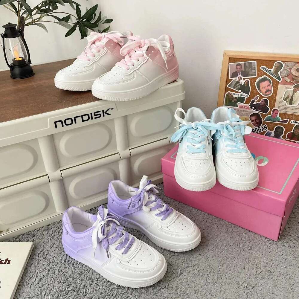 New Designer Color Match Platform Sneakers for Women Spring Autumn Sports Casual Board Shoes Female Korean