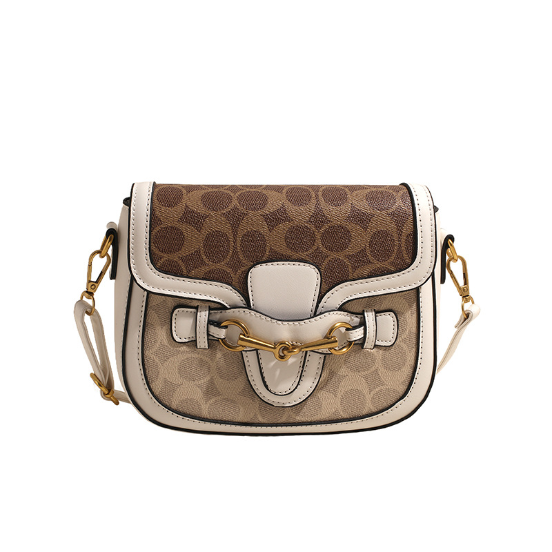 Bag women's new fashion retro crossbody bag Western women's bag wide shoulder strap shoulder bag 2025