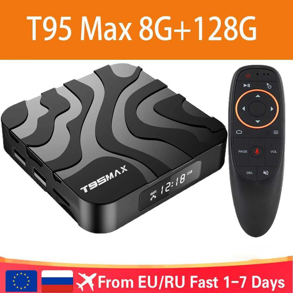 TV Box T95 Max Smart Android 14 H618 Ram 8GB Rom 64GB 128GB Set Top Box Dual Wifi 2.4G 5G 6K HDR10 BT AV1 Media Player Quick Box X250325