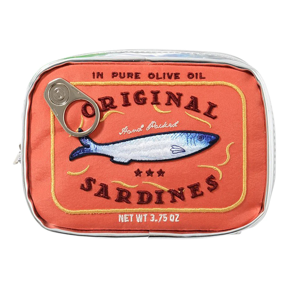 Canned sardine Style Bathroom Travel Bag Cute Toilet Bag Creative Portable Fashion Zipper Multi functional Weekend Vacation 250320