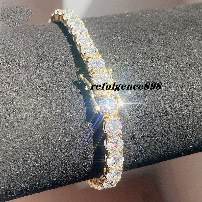 Wholesale Hip Hop Jewelry 3mm 4mm 5mm 6.5mm 925 Sterling Silver Diamond Moissanite Tennis Chain Necklace Bracelet