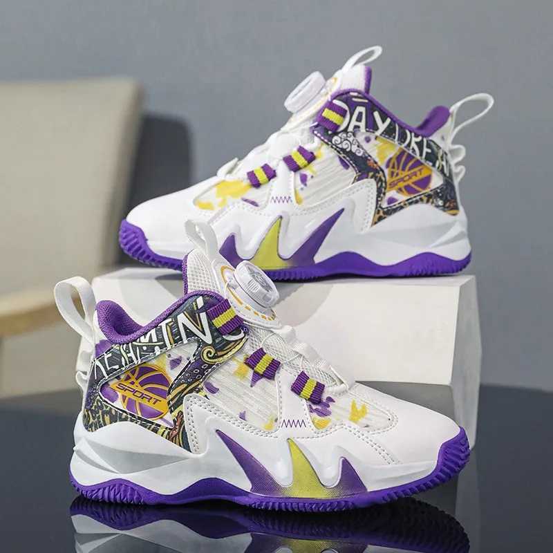 Fashion Childrens Sports Shoes 2025 New Arrival Childrens Basketball Shoes Casual Sports Shoes Boys and Girls Breathable Fitness Coach W250324