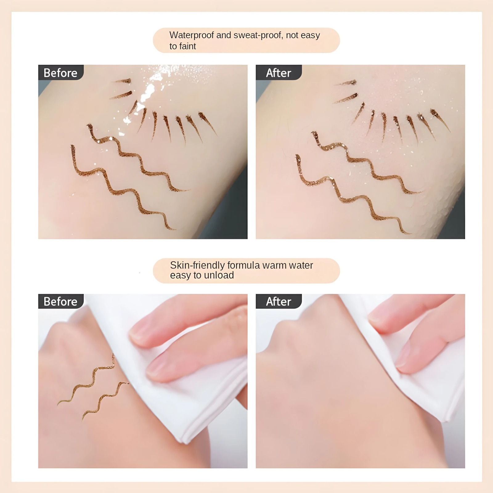 0.01mm Ultra Slender Liquid Eyeliner Pen Extra Slim Eyebrows Pen Waterproof Professional Sweat Proof Liquid Eye Brow Pencil Lon 250324