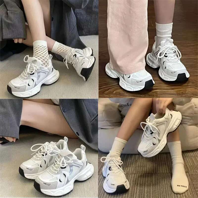 Fashion Small White Women New Spring and Autumn Leisure Sports Girls with Thick Soles Low Style Sneakers Shoes