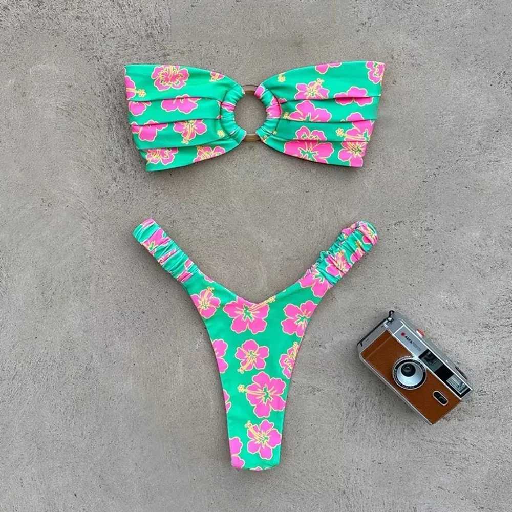 Mini bikini push up womens swimsuit 2024 sexy Fa swimsuit Brazilian bikini set thong Biquini swimsuit beachwearXJ250324