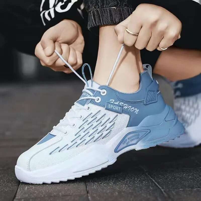 Summer Lightweight Breathable Sneakers Brand Lace-up Platform Training Shoes Male Basketball Shoe Tennis Mascuo