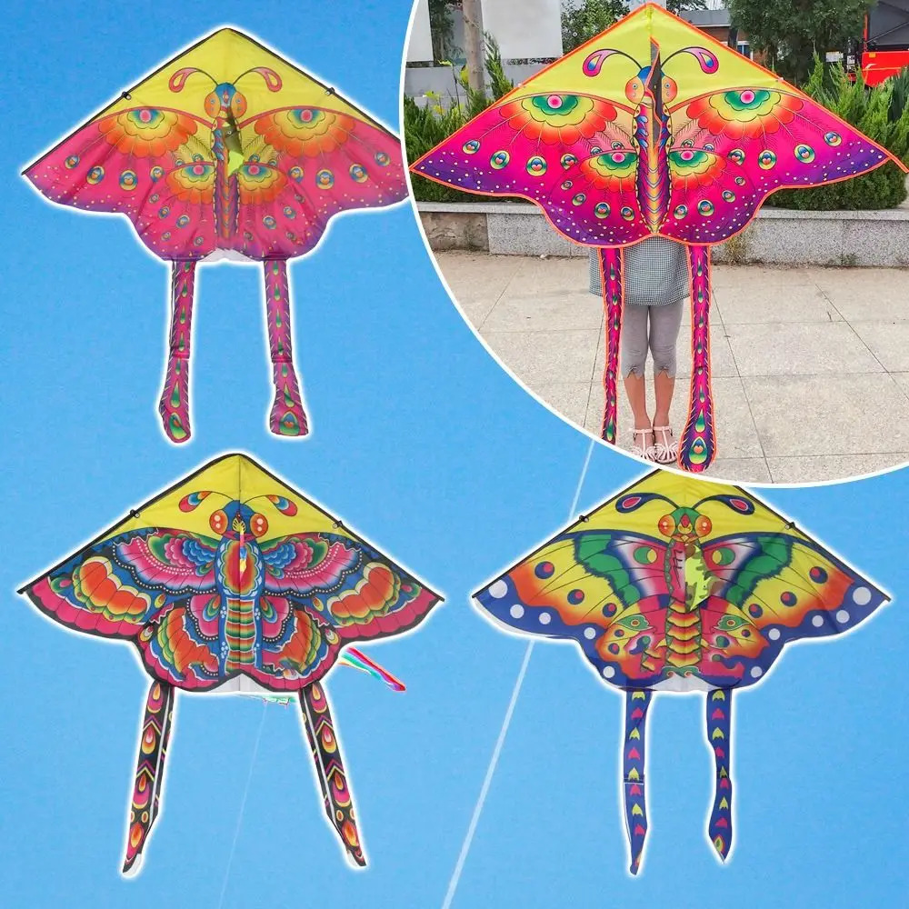 Parents and children with handle strings outdoor fun kite toys sports childrens flying butterfly 250321