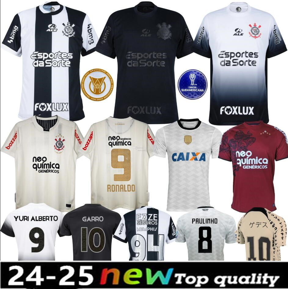 2024 2025 Corinthian Soccer Jerseys home Away Yuri Alberto PAULINHO 20 21 22 23 camisetas de footb MANTO DO special Guedes Club football shirt