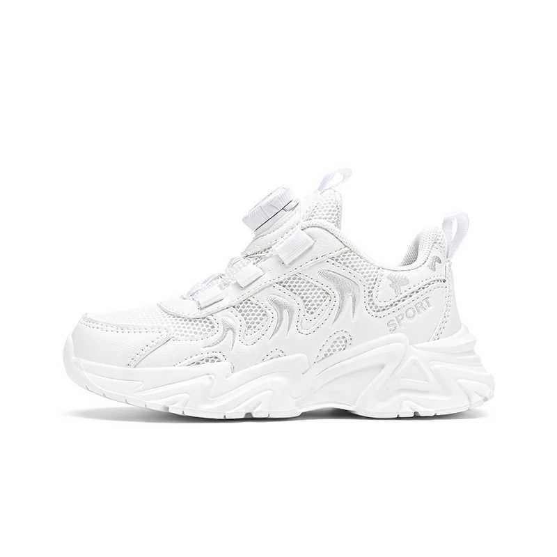 Childrens shoes boys sports shoes black and white mesh breathable shoes girls school casual running shoes boys tennis shoes W250324