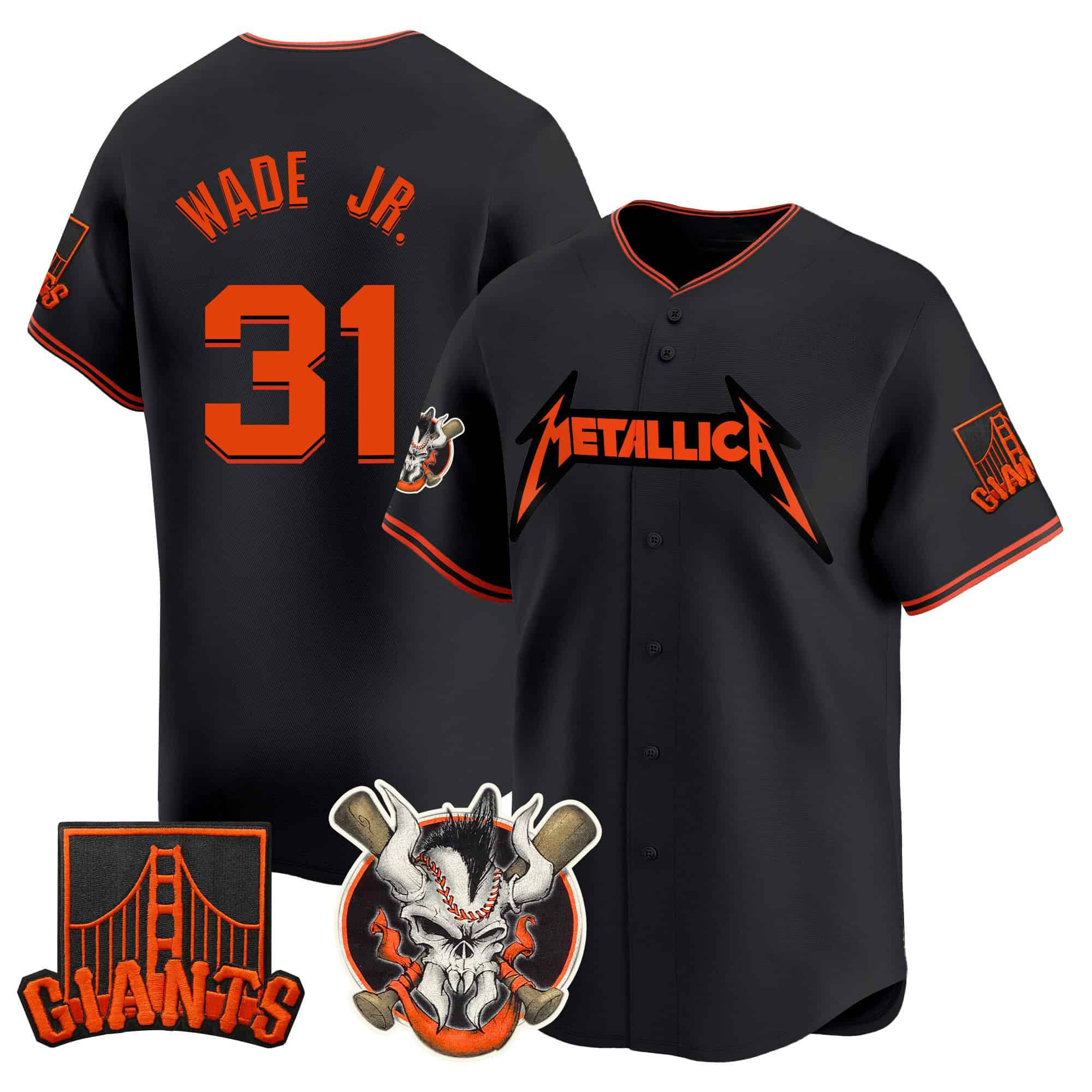 Metallica Jersey Mike Yastrzemski Jung Hoo Lee Brett Wisely LaMonte Wade Jr. Matt Chapman Patrick Bailey Justin Verlander