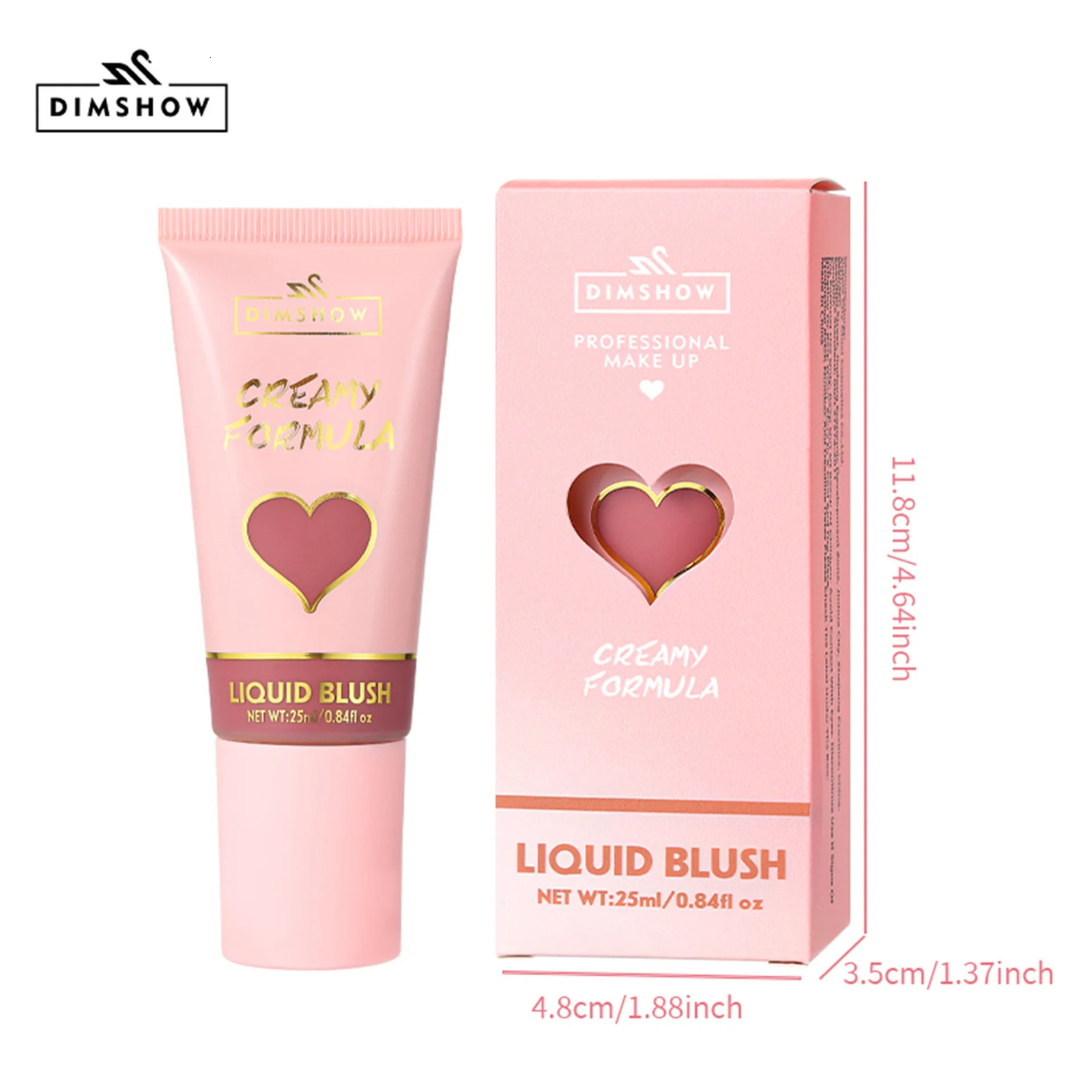 DIMSHOW 6 Color Head sponge head velvet skin sense lips and cheeks with low light moisturizing water and easy color blush 250324