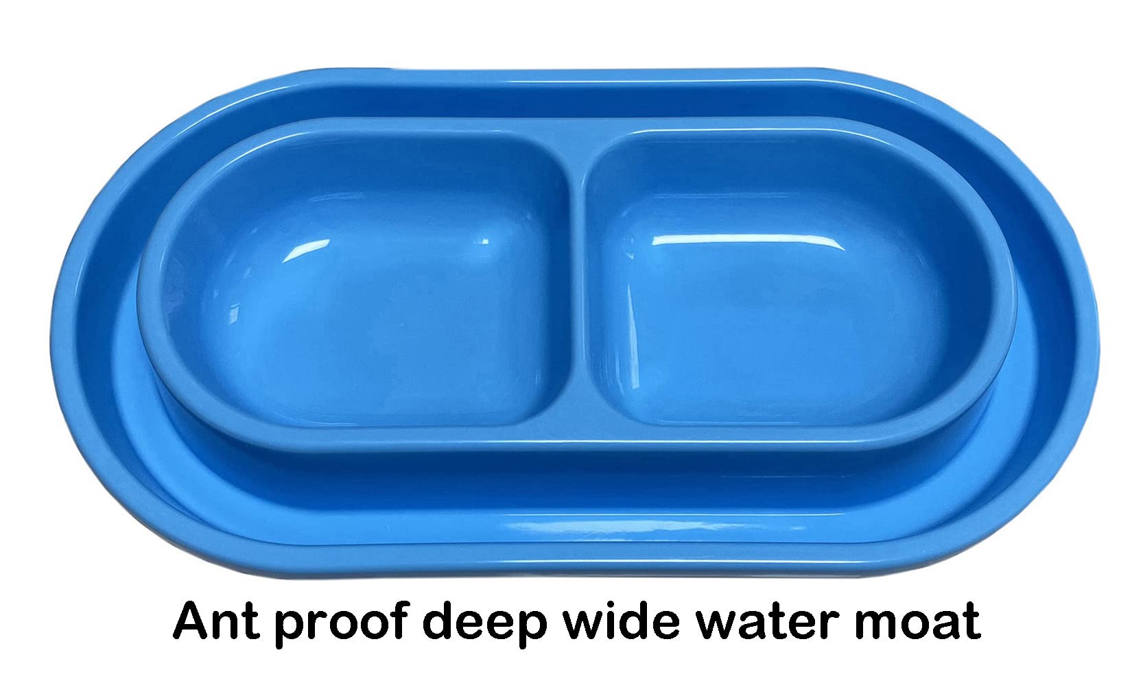 Gray Anti-Insect 32 oz Food and Water Bowl Set for Pets - Ideal for Cats and Medium Sized Dogs - view 4