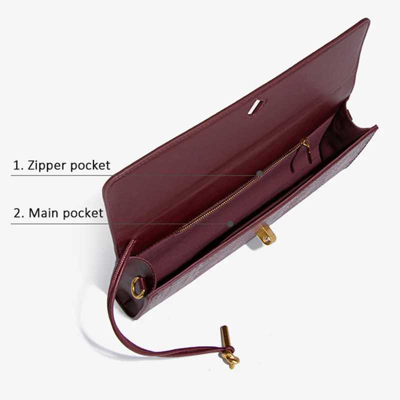 Womens bag snake pattern cross body premium feeling daily womens bag niche design long clutch bag plug shoulder bag high quality Z250324