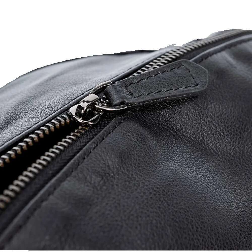 ZRCX Genuine Leather Chest Messenger Shoulder Casual First Layer Cowhide Waist Trendy Men's Bag