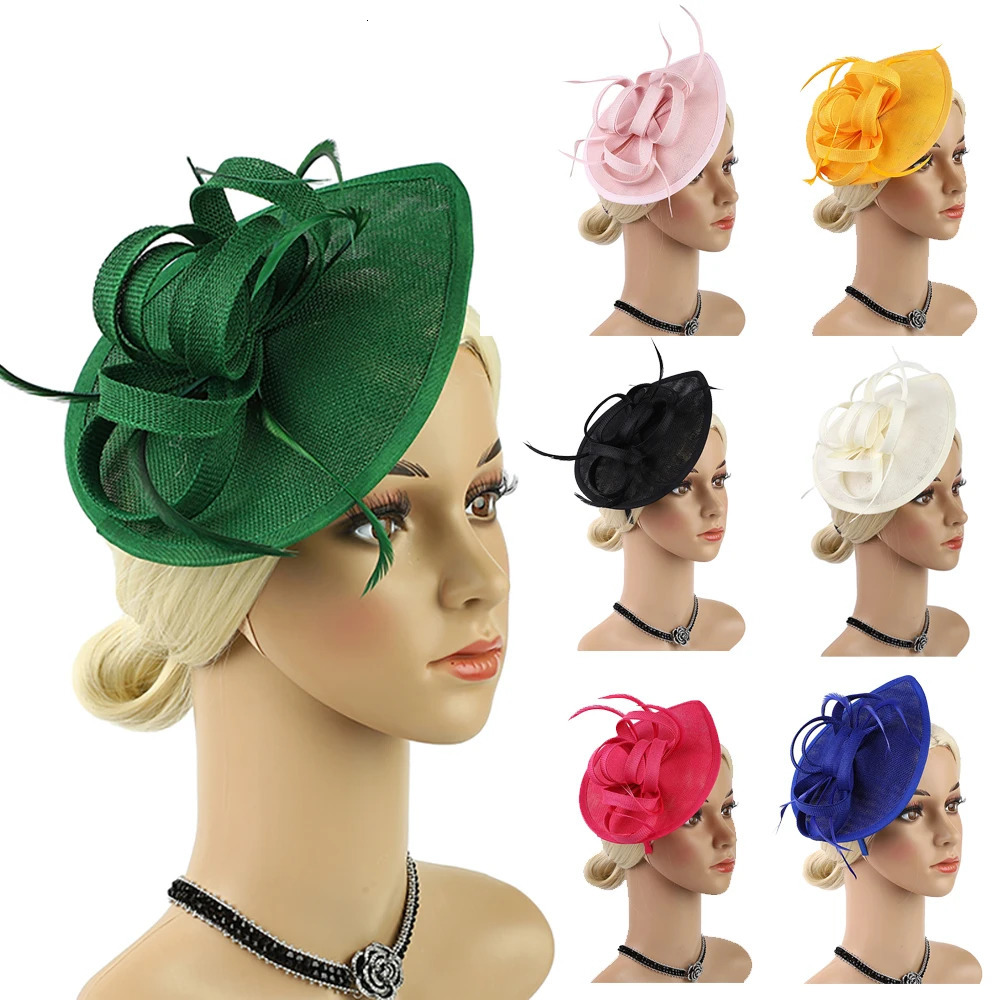 Elegant dangling hair charming hat for womens party hat bridal wedding performance race millionaire fancy headwear 250322