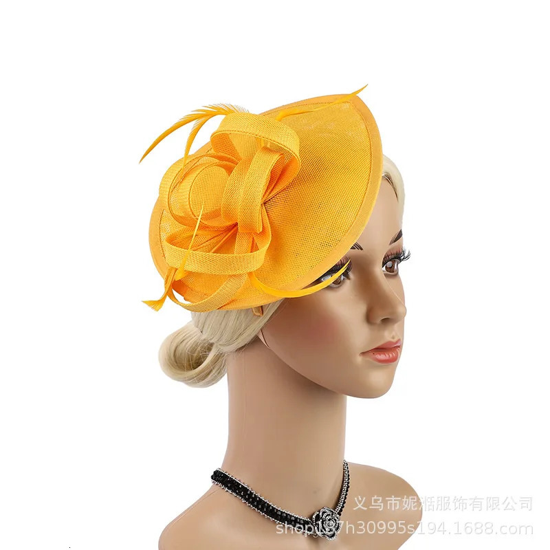 Elegant dangling hair charming hat for womens party hat bridal wedding performance race millionaire fancy headwear 250322