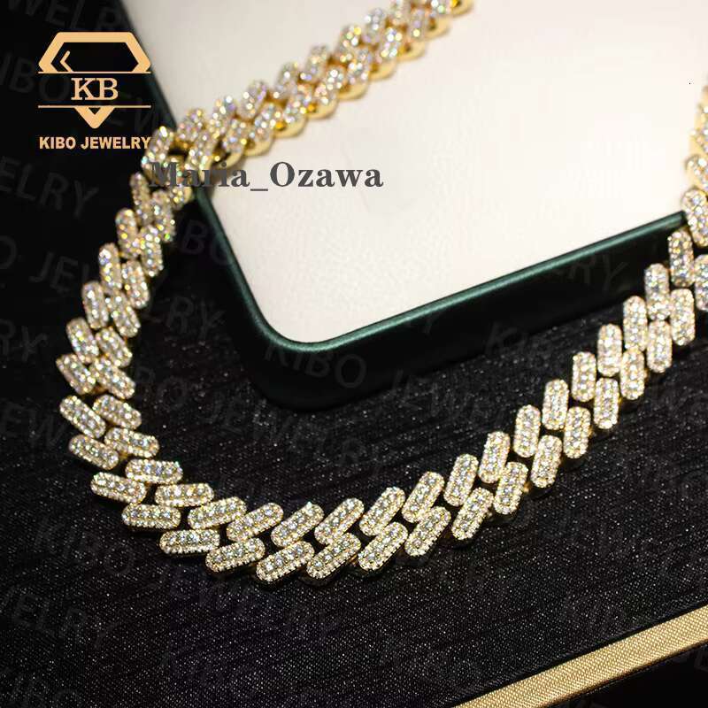 Buckle Pure Sier Iced Hiphop Cuban VVS Silica Chain