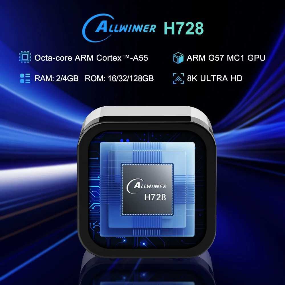 WOOPKER H96 MAX H728 Smart TV Box Android 14 Allwinner Eight Core 8K Wifi6 BT5.0 Media Player Google Voice Assistant Settings Top Box X250325