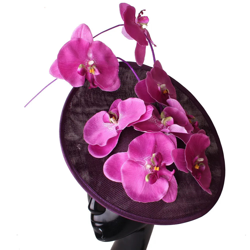 kentucky Tea Party Fascinator Hat Sinamay Flowers Wedding Church Oversized Racing Season Pography Headwear 250324