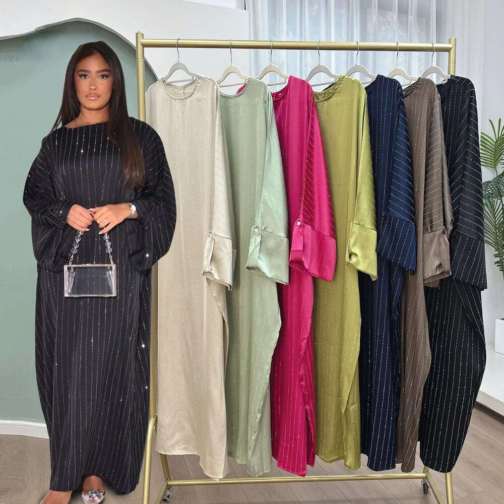 2024 Dubai Abaya Dress for Muslim Women Ramadan Eid Saudi Arabia Party Jalabiya Clothing Islamic Turkey Modest Long Robe