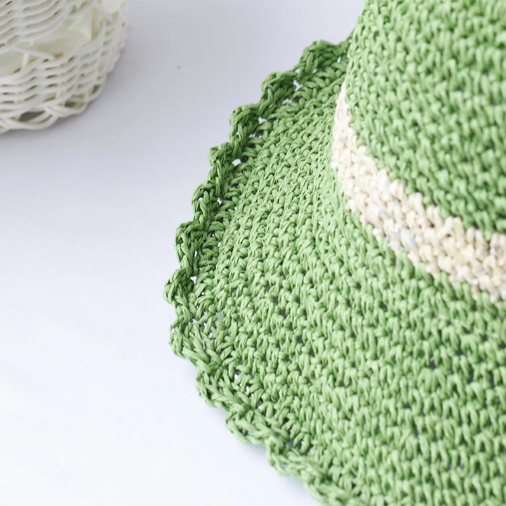 bucket hat foldable sun ratchet hat suitable for beach tourism and vacation handmade straw hats 250320