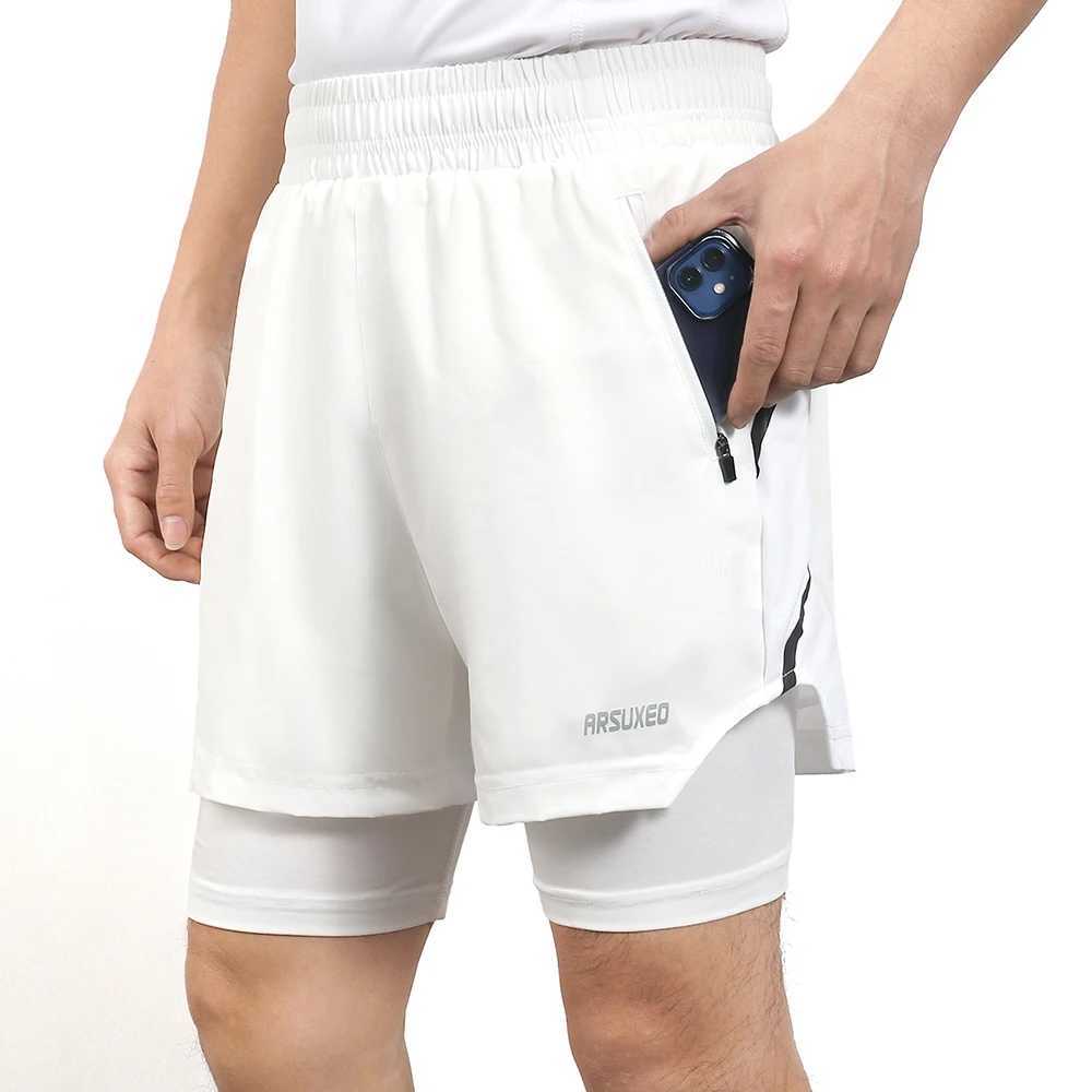 ARLUXEO Mens Running Shorts 2-inch Fitness Clothing Spring Sports Shorts Fitness Yoga Exercise Slow Running Breathable Bicycle Shorts B9 W250324