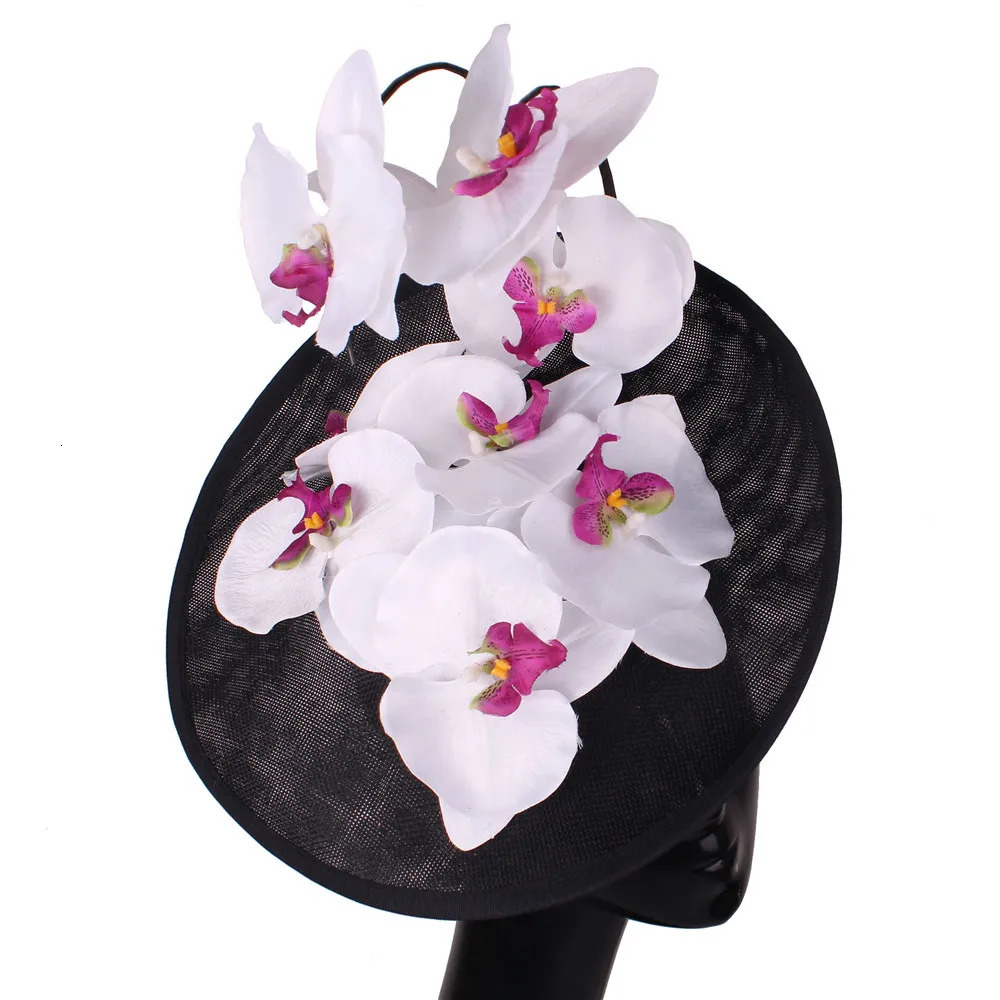 kentucky Tea Party Fascinator Hat Sinamay Flowers Wedding Church Oversized Racing Season Pography Headwear 250324