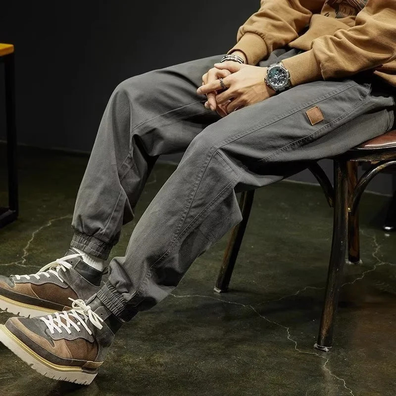 Autumn Drawstring Hip Hop Jogger Mens Cargo Pants Casual Bagged Street Sports y2k Harem Trouser Hombre Pantalones 250322