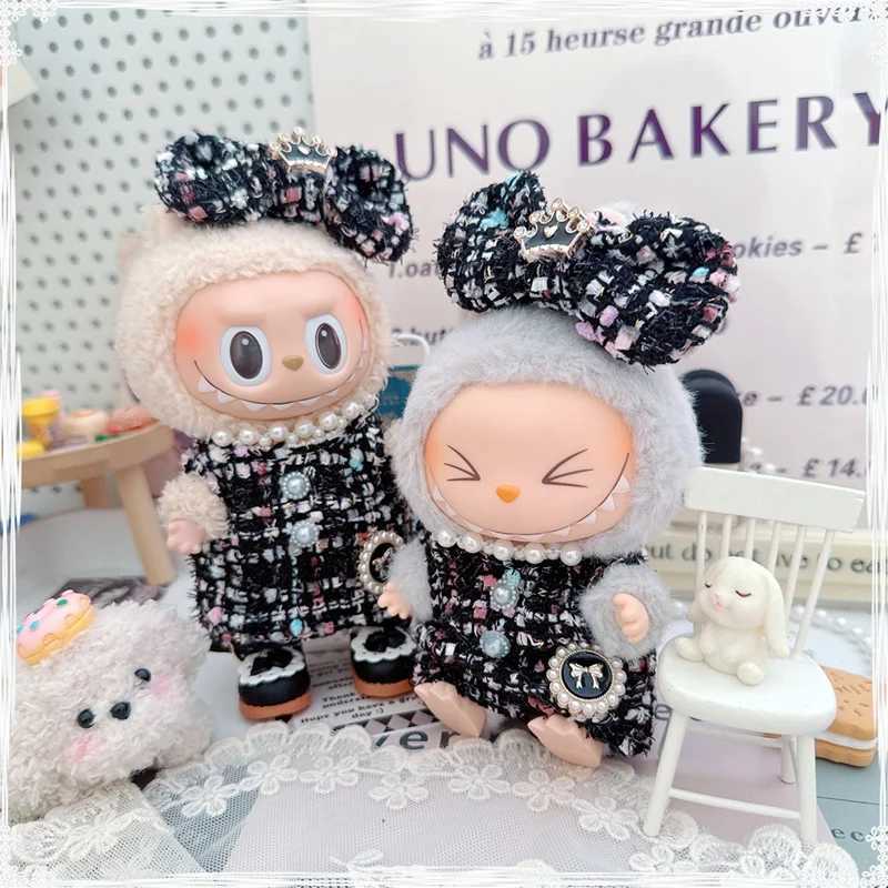 17cm Labubu doll accessories clothing high-end luxury design sweet wool set Labubu clothing cross body bag princess shoesXJ250324