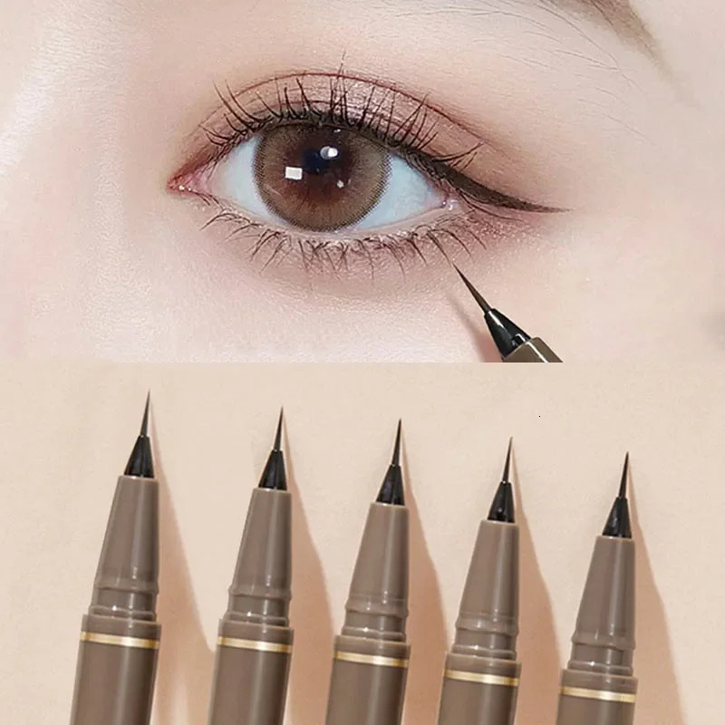 Ultra Thin Black Brown Lower Eyelash Eyeliner Pen Waterproof Lasting Smooth Lying Silkworm Eyes Liner Pencils Eye Makeup Tools 250324