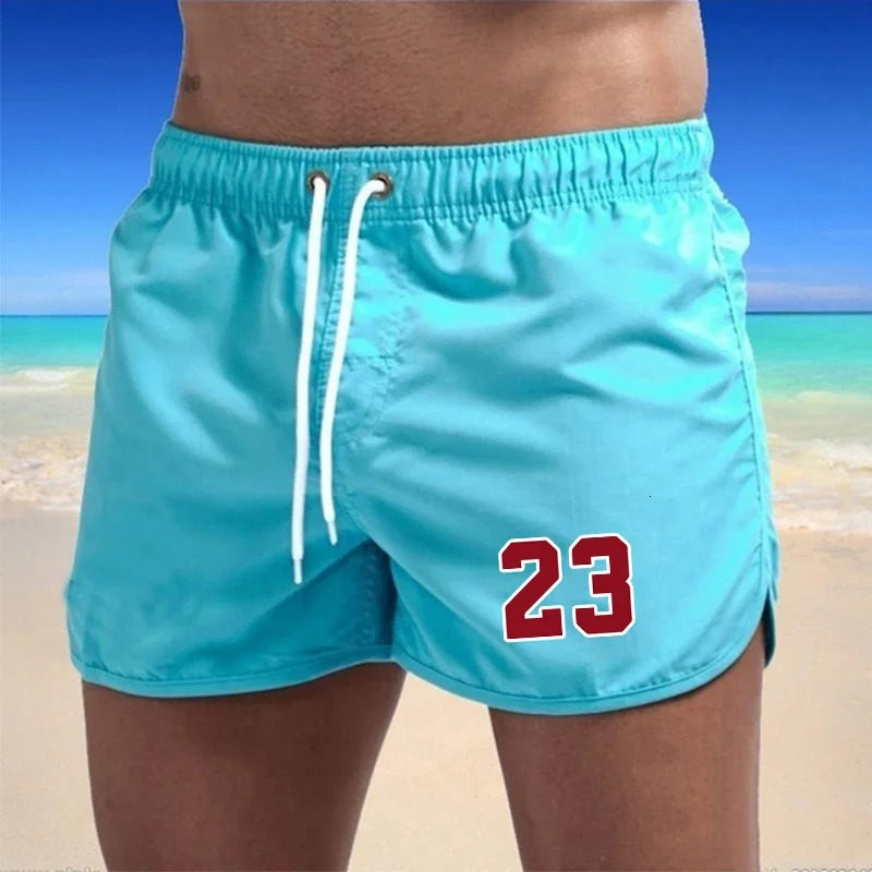 Swimwear Summer Swimming Suitcase Pocket Sports Shorts Mens Quick Drying Surfing Beach 2024 Breathable Men 250321