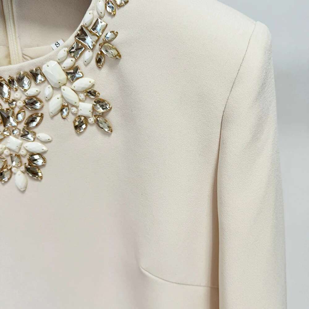 Patchwork Dia Dresses For Women Round Neck Long Sleeve High Waist Loose Mini Dress Female Fashion Clothing