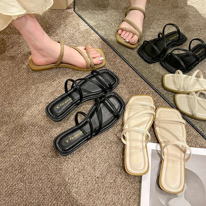 New Foldable EVA House Slippers Portable Hotel Travel Slipper Bathroom Non-Slip Slides Home Indoor Flat Shoes for Men Womem