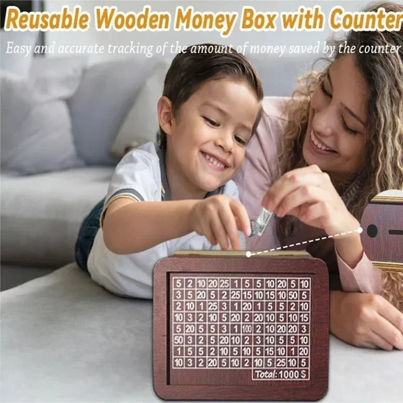 Money Saving Box Cash Saving Money Box 10 000 Saving Challenge Money Bank With Numbers Ticks Retro Coin Saver Box With Target 250325