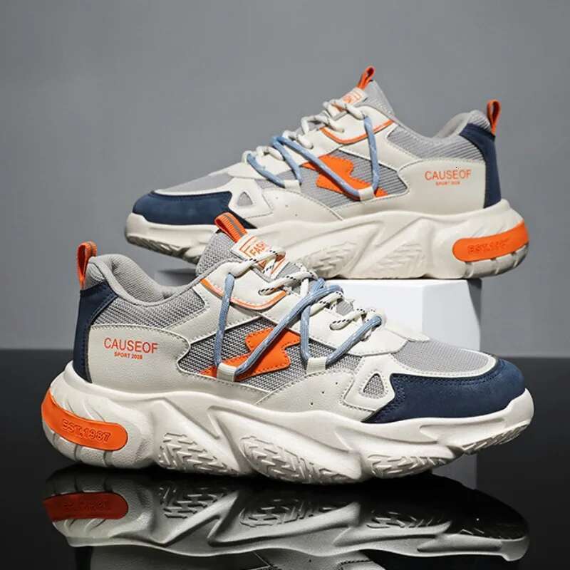 Korean New Men's Casual Sneakers Lightweight Breathable Thickness Running Shoes Tennis Training Shoe Versatile atillas Hombre