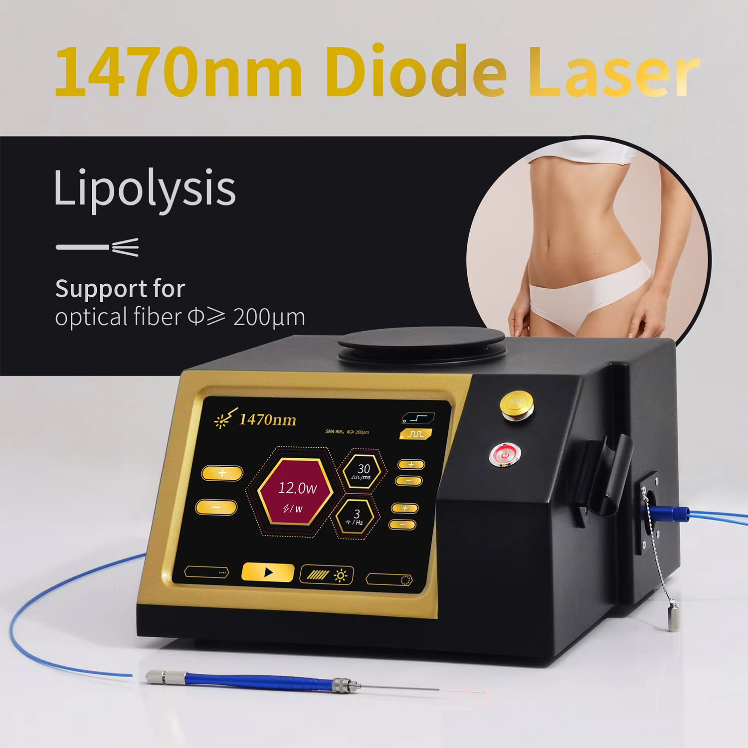 Sollevamento In Fibra 1470 Nm Di Endolaser Laser Lipolisi Lipolisi Di Dissoluzi…