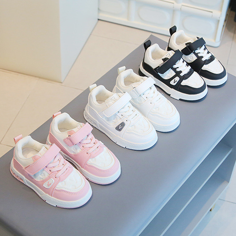 2025 Kids Shoes For Boys Girls Baby White Casual Fashion Sneakers Childrens Walking Toddler Sports Trainers Size 22 - 31 H0467
