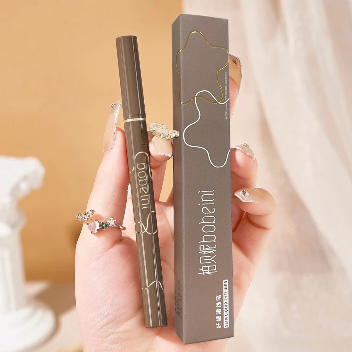 Slim eyeliner is waterproof sweat-proof long-lasting and non-smudged. bie brown eyeliner liquid pen 250324
