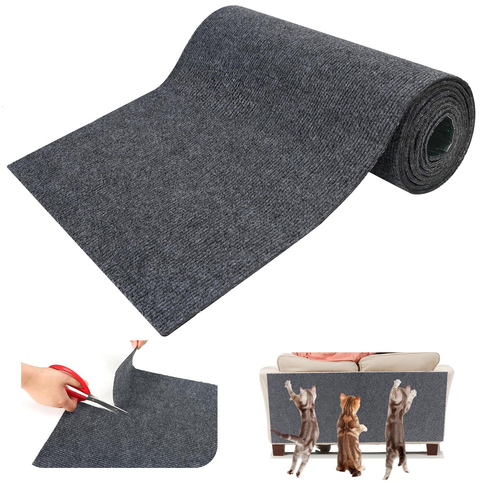 Trimmable Cat's Paws Self-adhesive Carpet Mat Wear-resistant, Scratch-resistant Suitable Wall Stickers Furniture Steps Posts Anti Cat Scratch