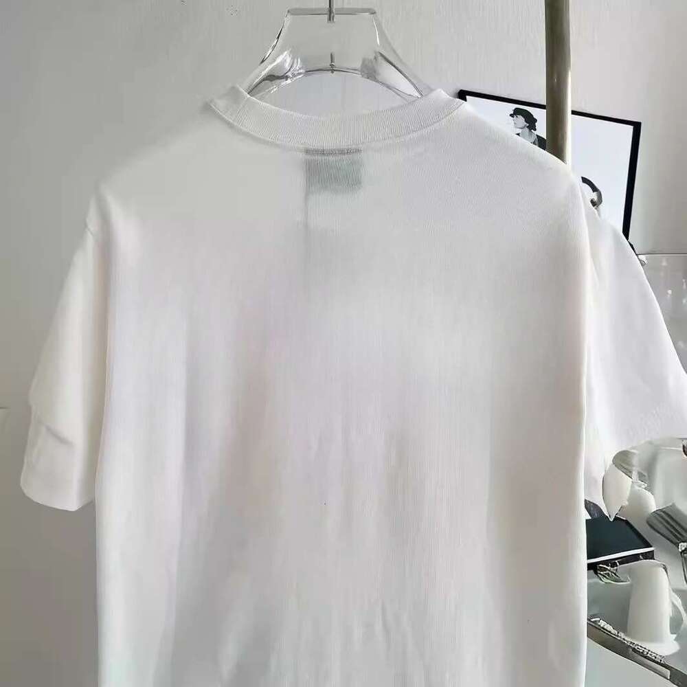 Women's Printed Loose Shoulder Mid Size Versatile Short Sleeved T-Shirt Korean B5